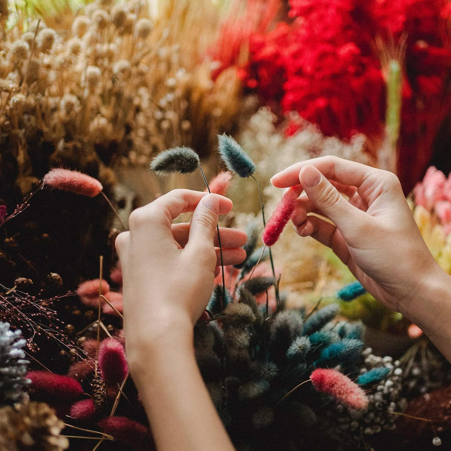 200Pcs Floral Wire Stems, 0.45Mm 26 Gauge Thin Green Stub Wire for DIY Flower Making Crafting Wrapping image number 1