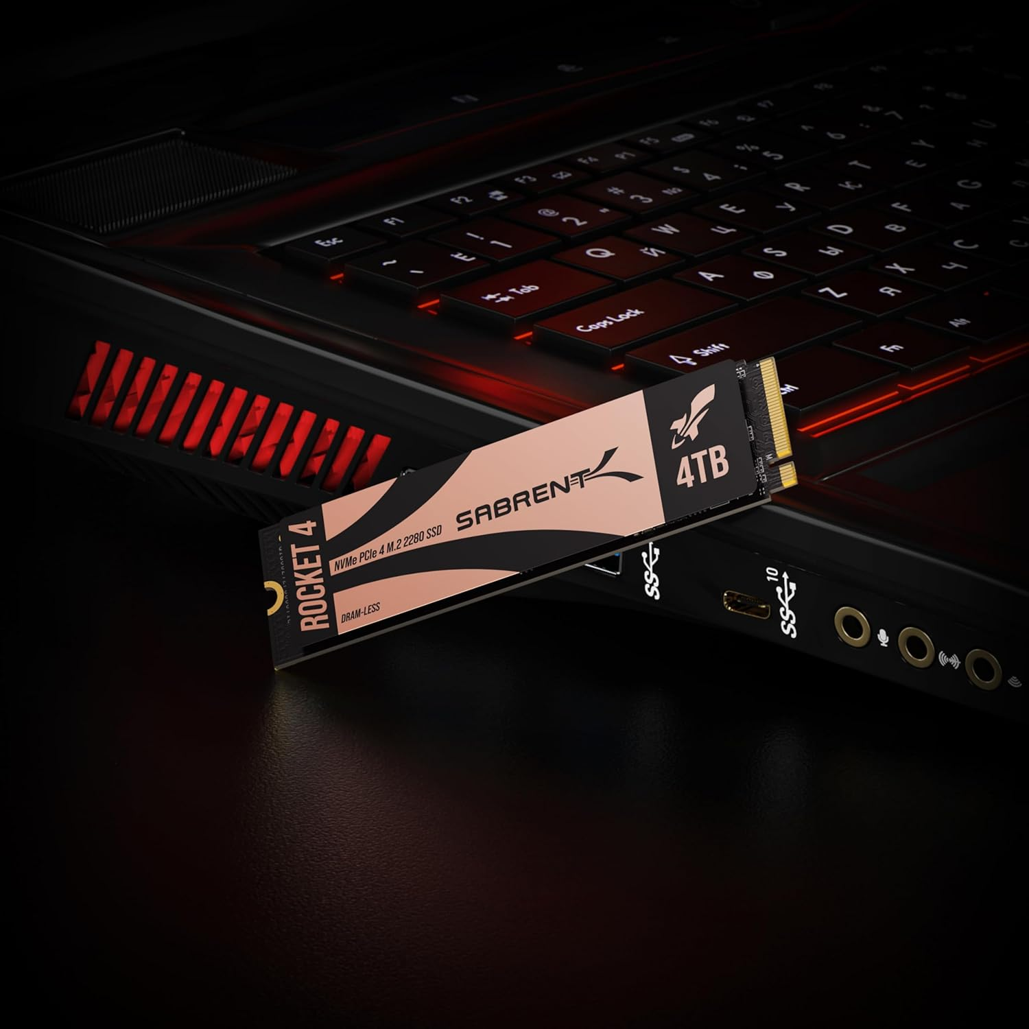 SABRENT Rocket 4 4TB Nvme SSD Pcie Gen4 M.2 2280 Internal Solid State Drive up to 7450Mb/S Read 6400Mb/S Write for PS5 Desktop Laptop Gaming High-Speed Storage Low Heat (SB-RKT4L-4TB) image number 1