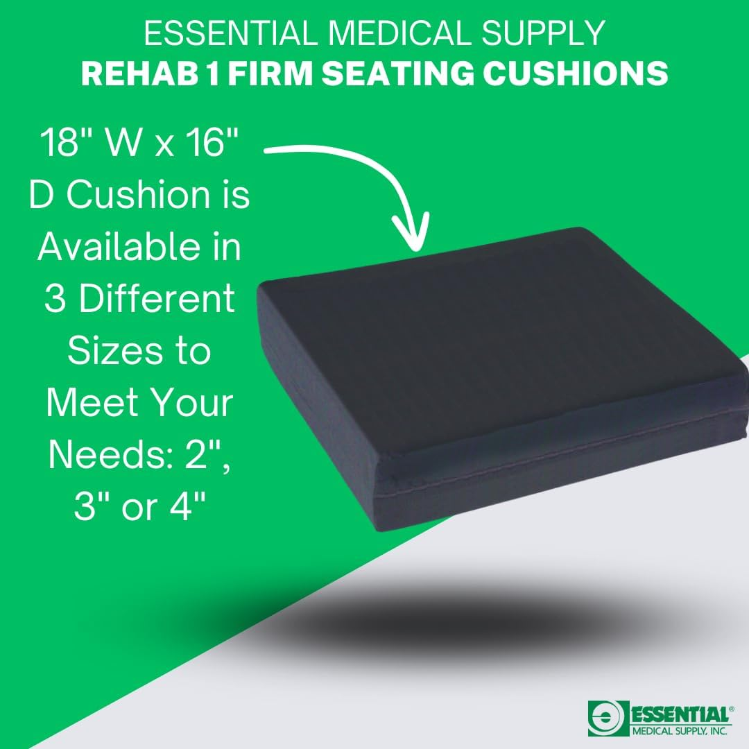 Essential Medical Supply Rehab 1 Cushion, 18 Inch X 16 Inch X 4 Inch