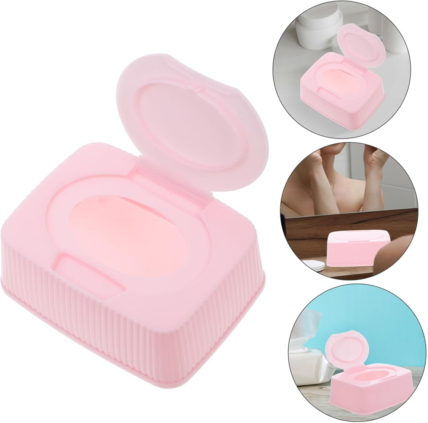 Versatile Tissue Box Holder Refillable Wipes Box Portable Compact Storage image number 3