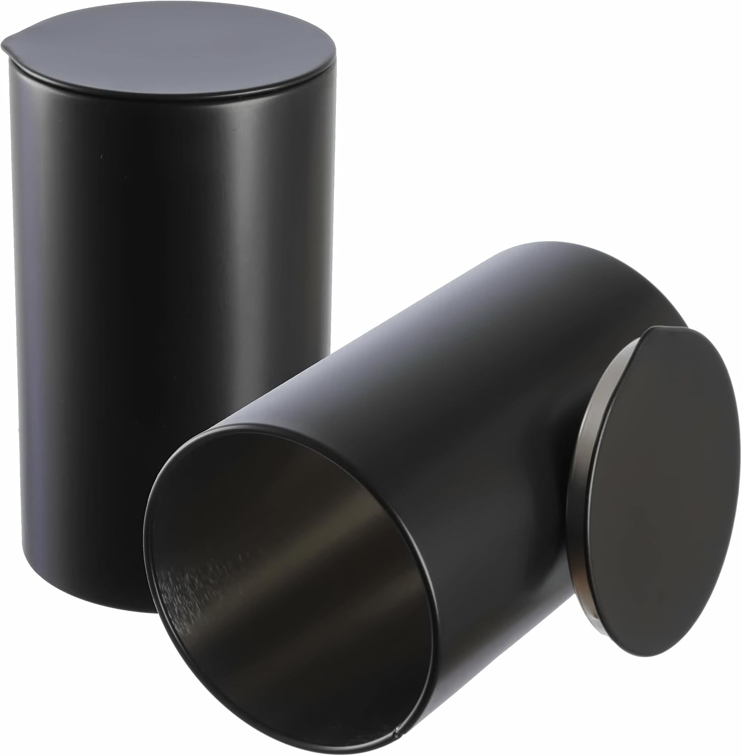 Dosenritter 6 X round Spice Jars/Tea Canisters, Aroma-Tight, Made of Metal, for Each Approx. 140 G, Earl Grey, Approx. 230 G Spice Powder, 12.8 X 7.4 Cm (H X D), Also Ideal as a Supplement, Sugar Or image number 4