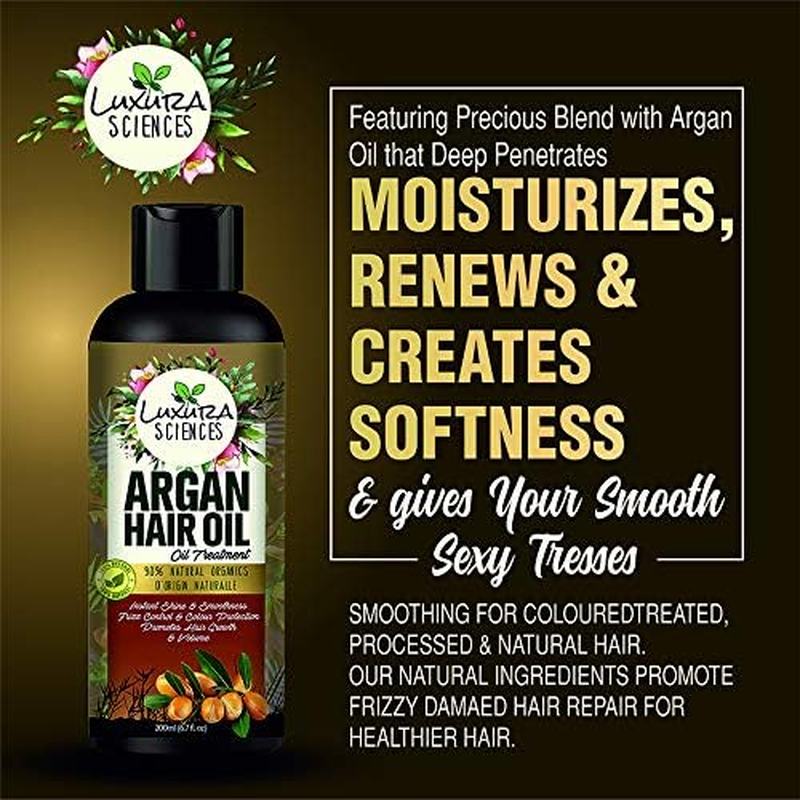 Luxura Sciences Argan Oil for Hair Growth 250Ml, No Parabens, No Silicones, No Mineral Oil (New & Advanced)