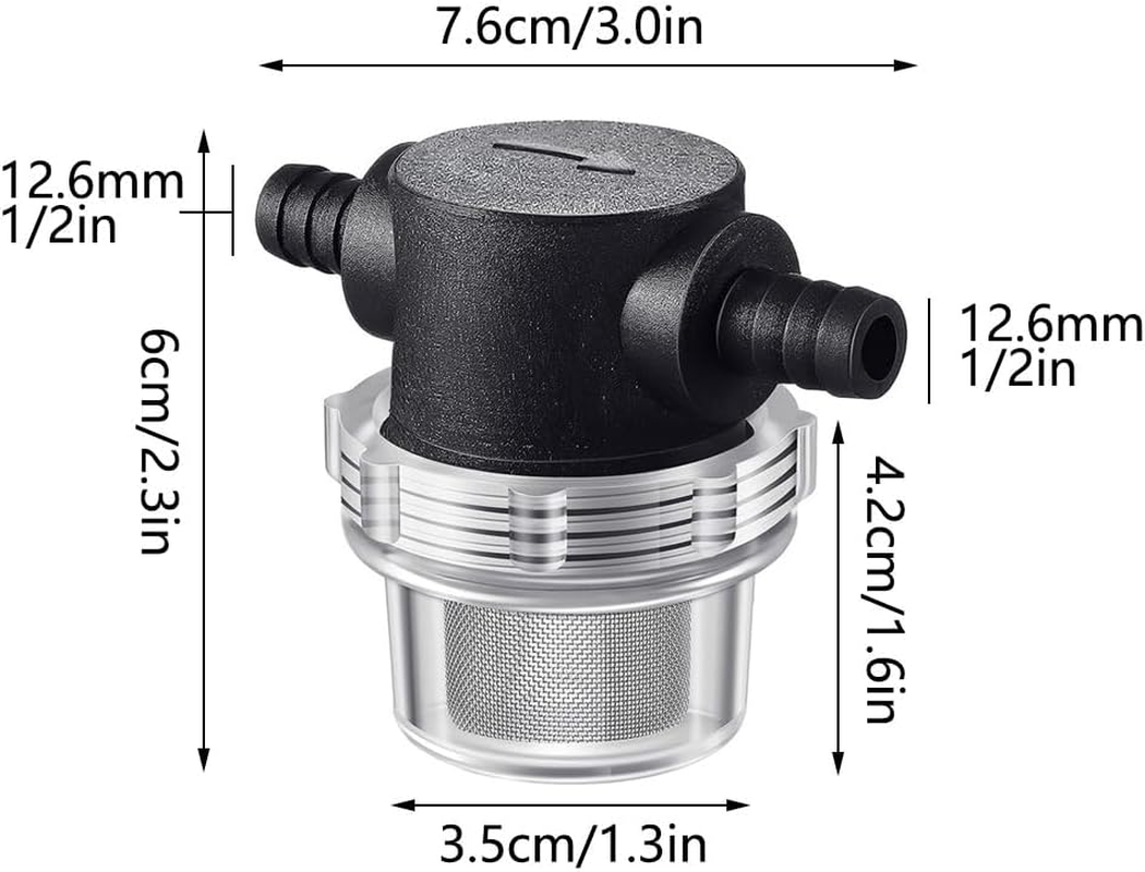 Tophomer Water Pump Strainer, 1/2" Aluminium Strainer Grid Direct-Entry Pipeline Filter for Agricultural Irrigation, Garden Watering and Pet Bathing