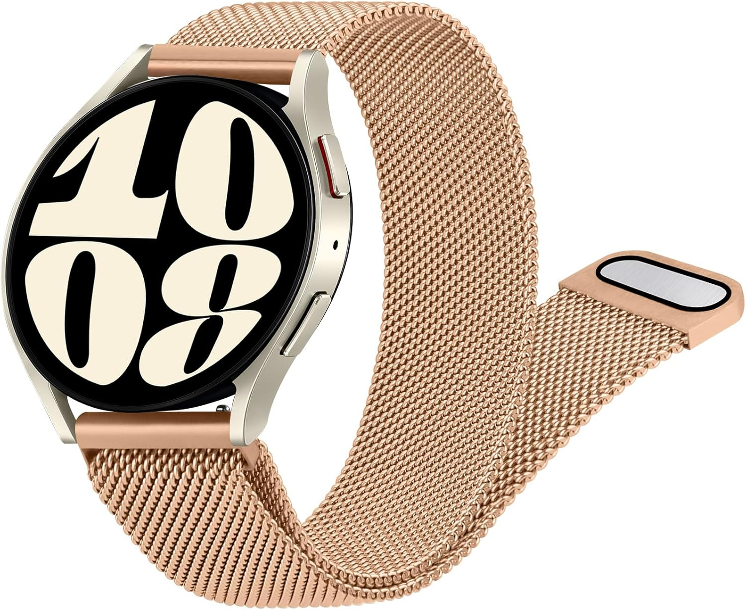 Metal Stainless Steel Bands for Samsung Galaxy Watch 5 Bands 40Mm 44Mm/Galaxy Watch 6 Band/Galaxy Watch 4 Band Women Men, Magnetic Milanese Mesh Strap for Galaxy Watch 6/6 Classic/5/5 Pro/4/4 Classic/3