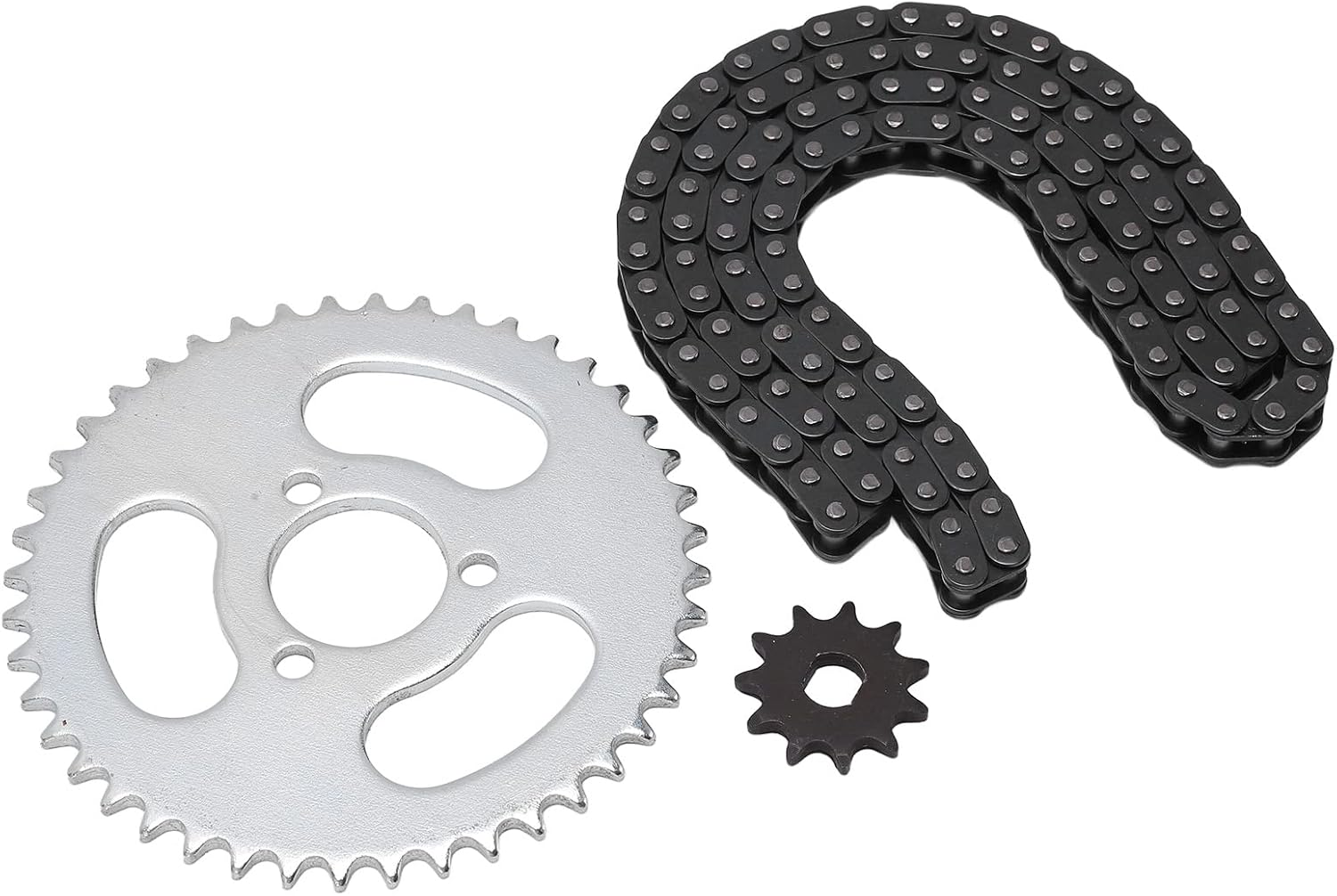 T8F High Power Steel Front and Rear Sprocket Chain Replacement Kit for Mini Motorcycles Atvs, Stable Performance Gear Chain Set image number 1