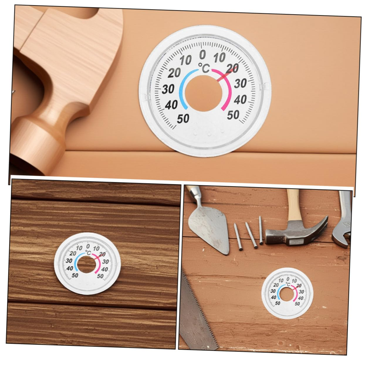 Indoor Window Thermometer Analog Gauge for Doors and Windows Plastic Construction with Accurate Temperature Reading Wall Mounted Temperature Measuring Tool for Indoor Use image number 2