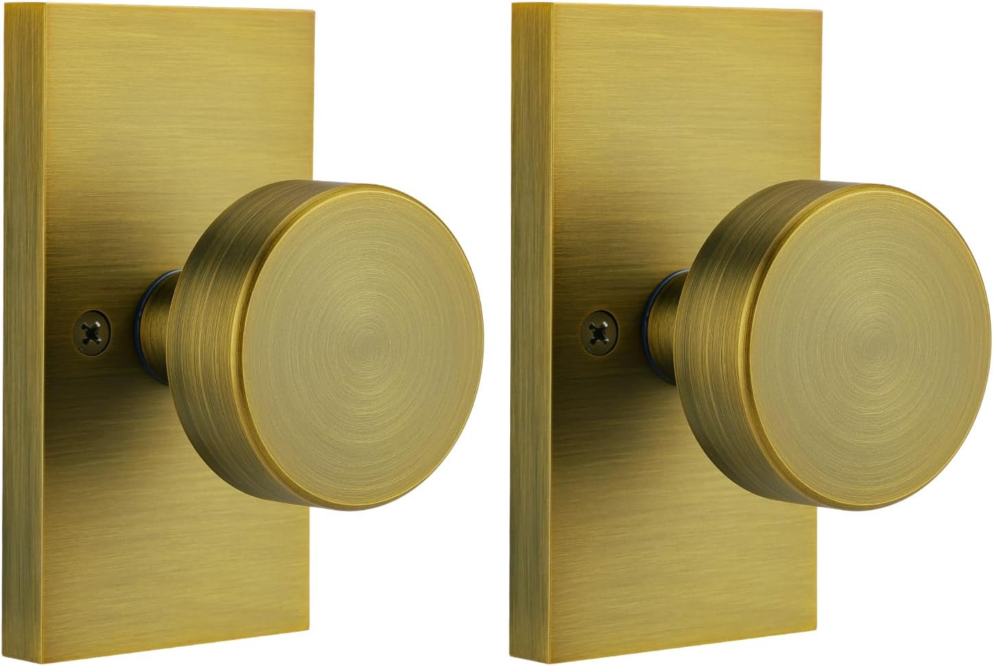 HIEMEY Brushed Nickel Door Knob with Deadbolt, Single Cylinder Deadbolt and Door Knob Set