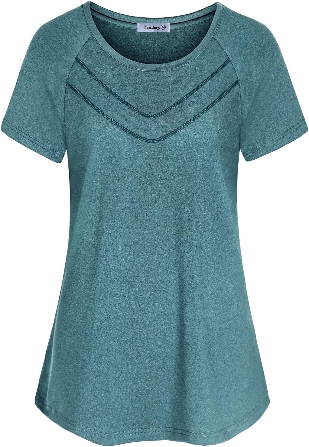 Vldnery Women'S Yoga Top Square Neck Loose Fit Athletic Moisture Wicking Quick Dry Running Workout Top image number 2