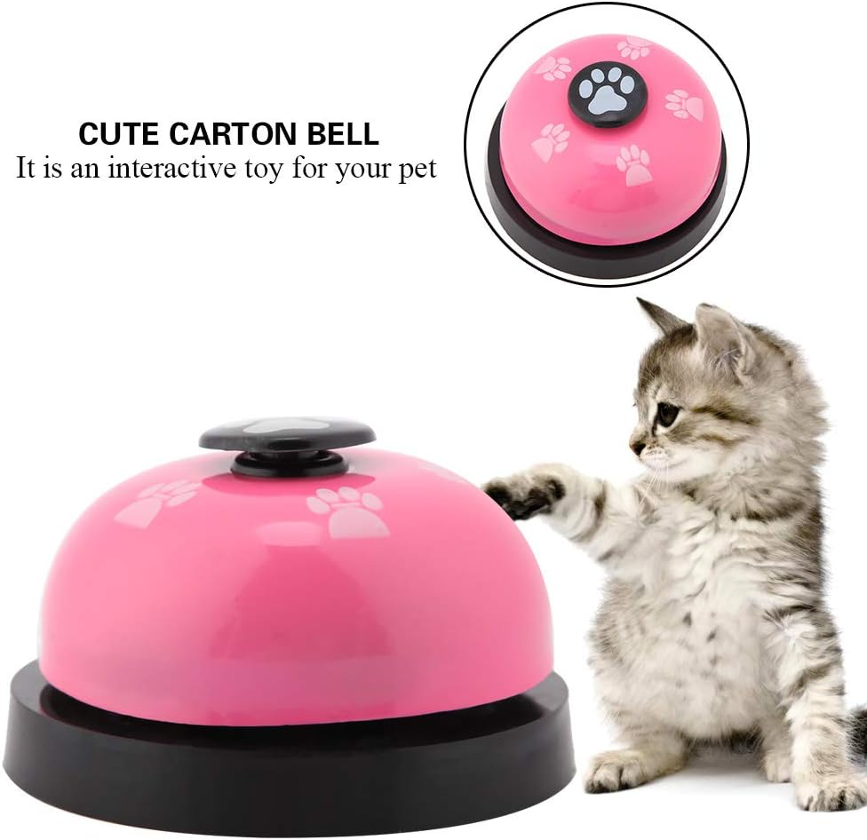 Iron Pet Bell, Training Bells, Cute for Dog Cat Interactive Toy (Pink) image number 6