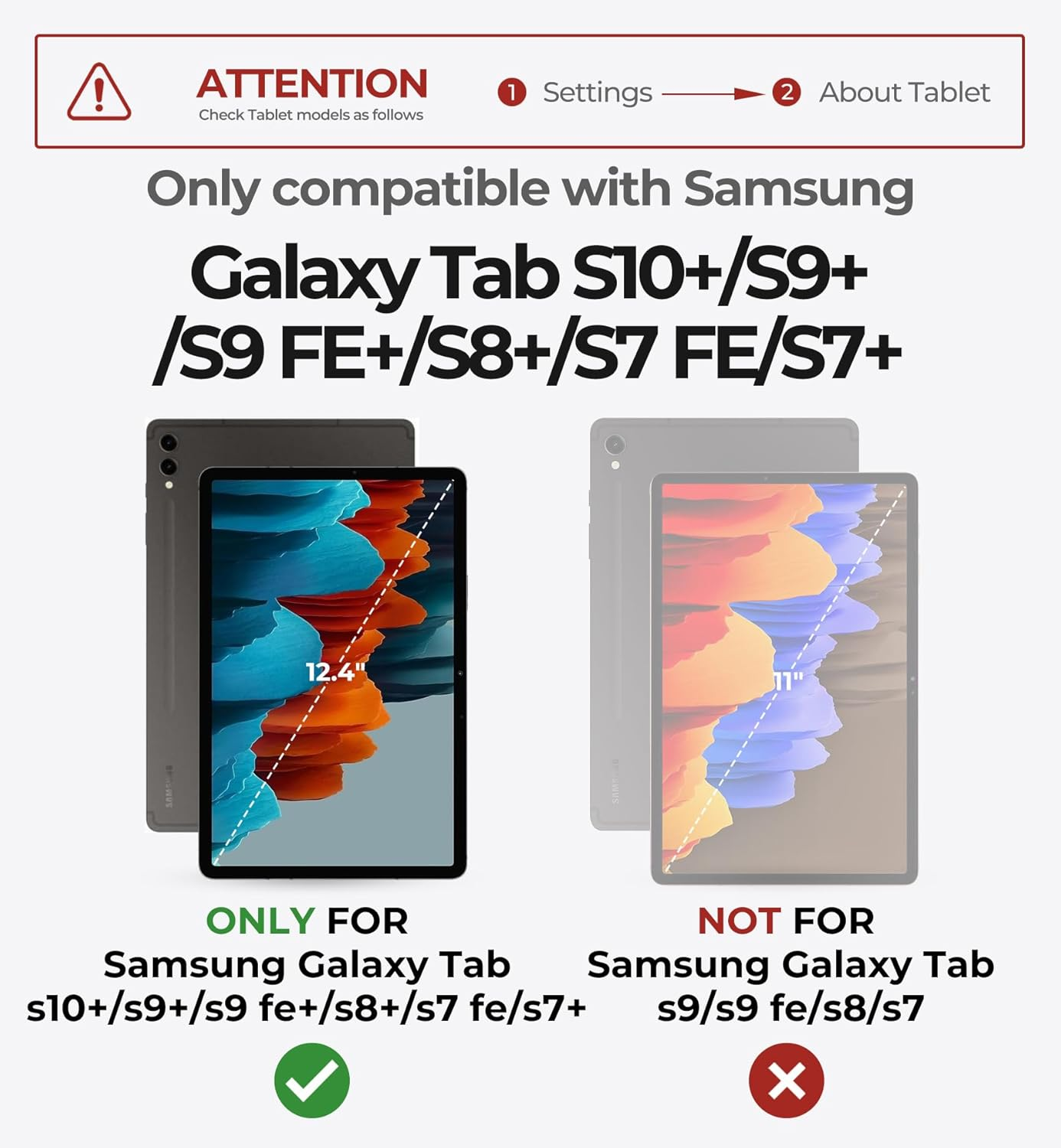 Dexnor for Samsung Galaxy Tab S10+ Plus/S9+ Plus/S9 FE+ Plus/S8+ Plus/S7+ Plus/S7 FE Case with Keyboard Floating Cantilever Magnetic Stand Trackpad Backlit Keyboard Case with S Pen Holder - White image number 5