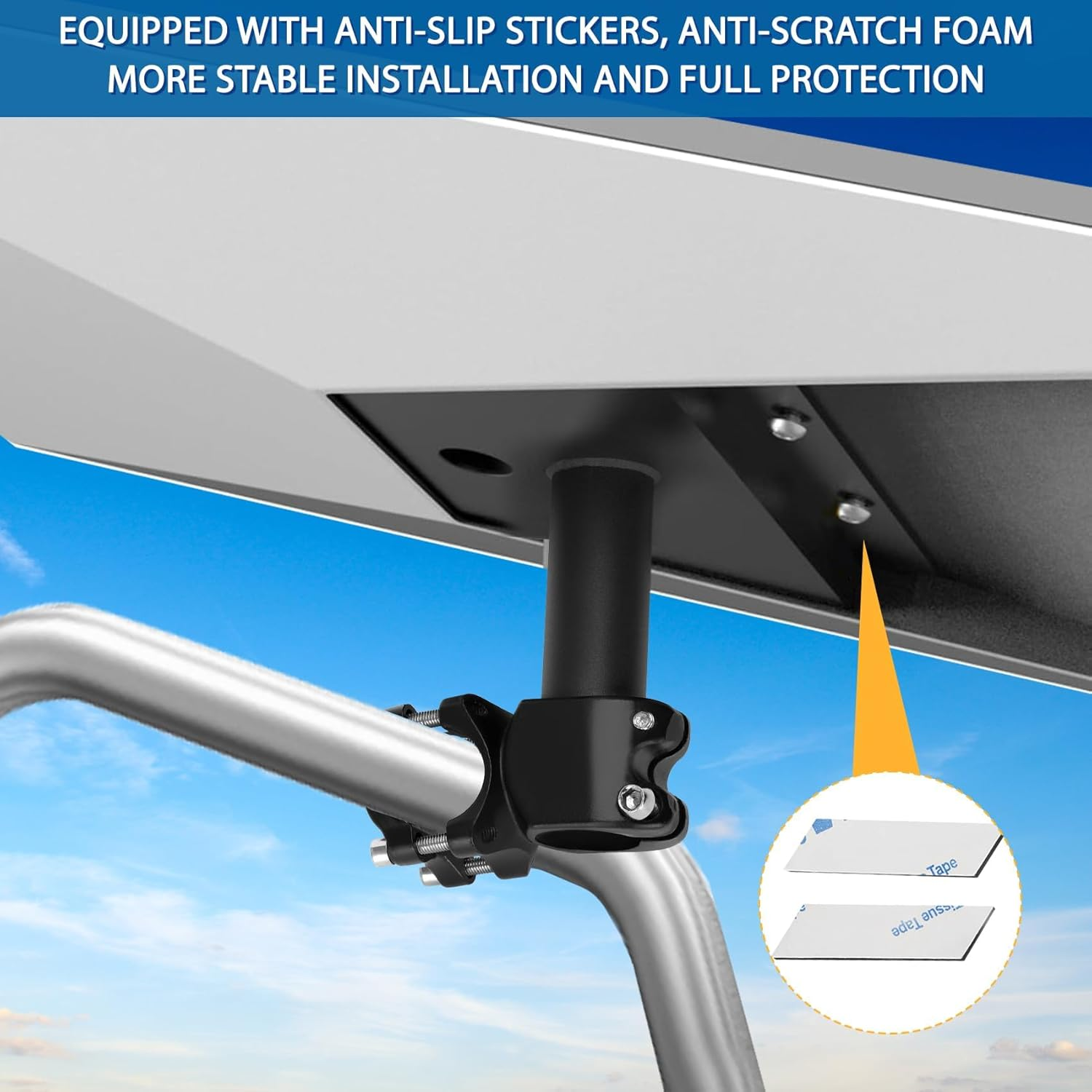 Starlink Gen 3 Roof Rack Mount, Load Capacity up to 200 Pounds, Starlink Gen 3 RV Ladder Mount, Suitable for Pipe Diameters of 0.8-1.17In, Starlink Gen 3 Mount, Suitable for Rvs, Any Horizontal Bar