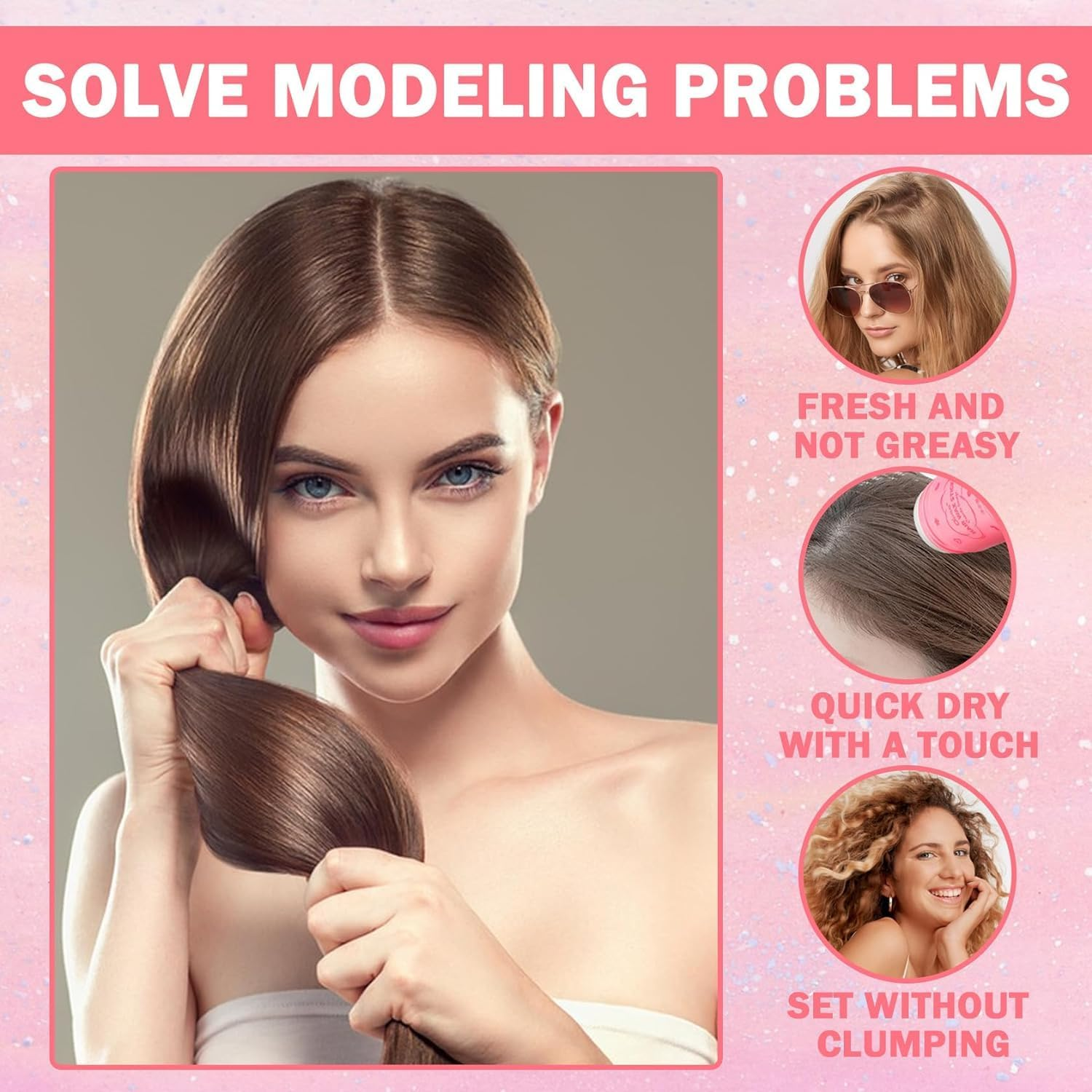 2PCS Hair Wax Stick Crushed Hair Finishing Balm Long Styling Hair Finishing Stick Non-Greasy Style Wax Stick for Men Women Broken Hair image number 6