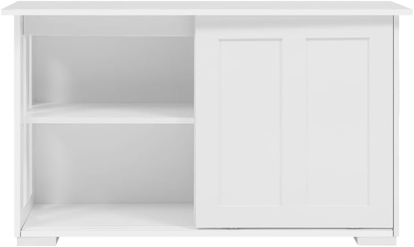 Artiss Buffet Sideboard White with Sliding Doors and Inner Shelves Pantry Cupboard Corner Cabinet, Kitchen Storage Table Display Organizer Dining Furniture Living Room Home