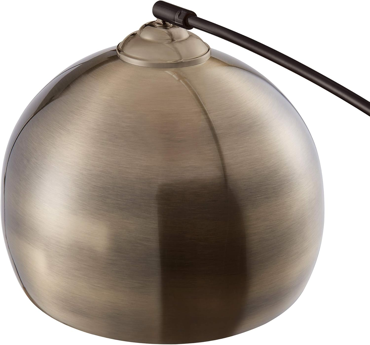 Teamson Home Arquer Arc Floor Lamp, Antique Brass - Chrome/White image number 4