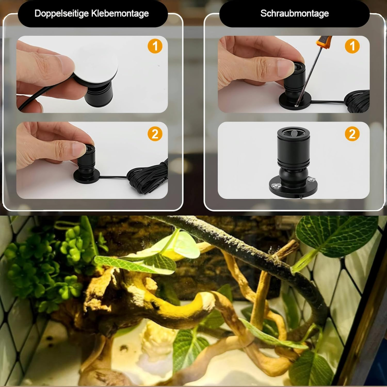 Guangyu Double Heads USB Small LED Spotlight Cabinet Light 3 W 360&deg; Swivelling Mini LED Spot for Cupboard Warm White Light Hallway Galleries Shops Jewellery Cabinet image number 1