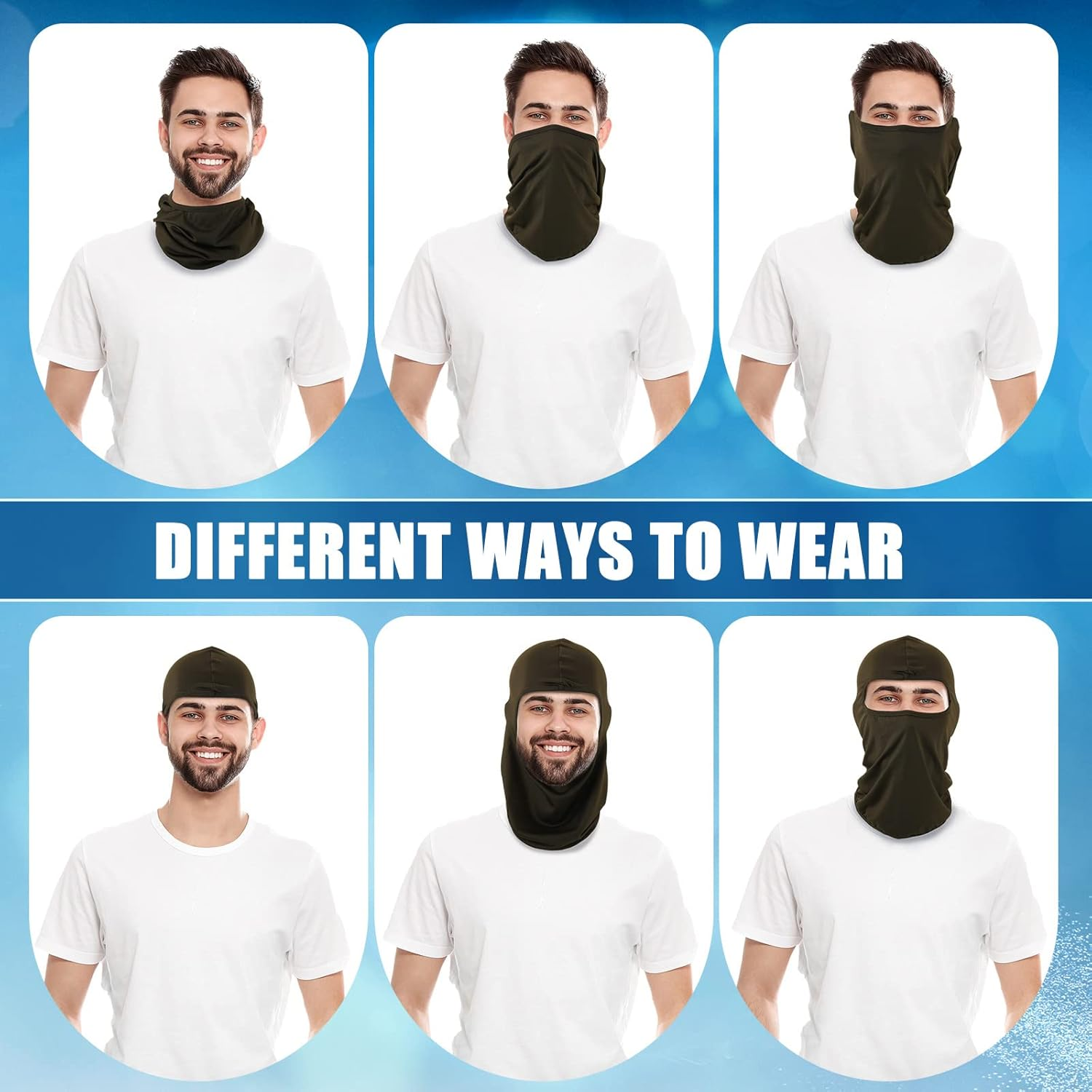 24 Pieces Sun Protection Balaclava Full Face Cover Ski Mask Full Face Mask Costume Head Mask for Men Women Outdoor Sports, Solid and Camouflage Colors, Multicolor, One Size image number 1