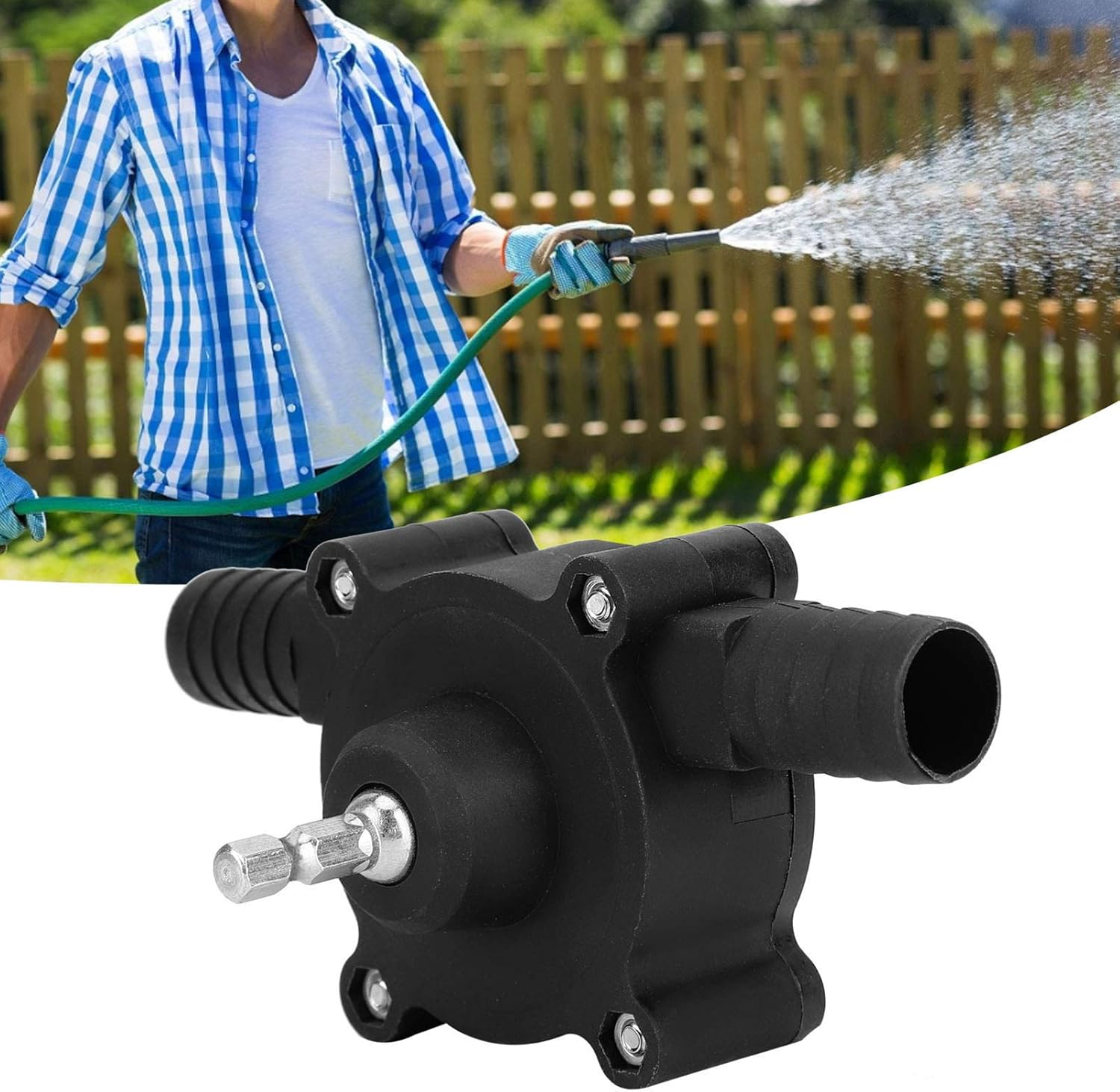 Mini Water Pump, Self Priming Electric Drill Pumps, Household Small Pump for Oil Fluid Transfer Garden Tools image number 2