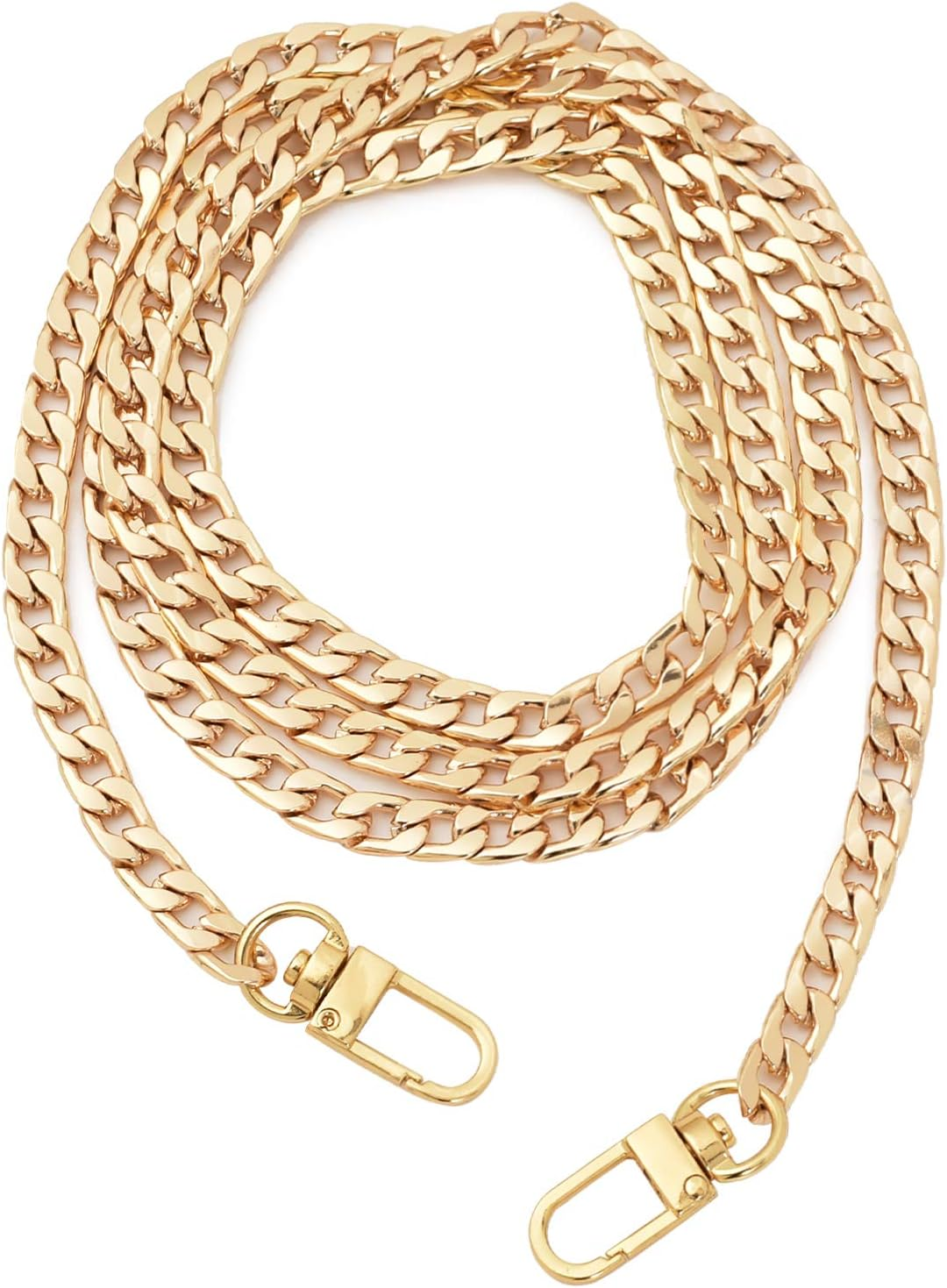 HUIANER Purse Chain with Buckles DIY Handbag Strap Shoulder Bag 120Cm Long Metal Accessory Replacement Chain Strap