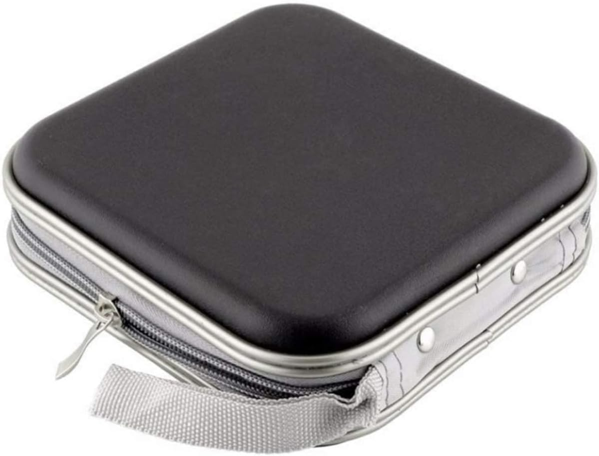 Car CD Organiser | 40-Disc Shockproof Storage Case - Hard Plastic DVD Wallet Holder Protector for Vehicles & Travel | Anti-Scratch Compact Design, Durable CD Organizer for Auto Home Use (Black) image number 4