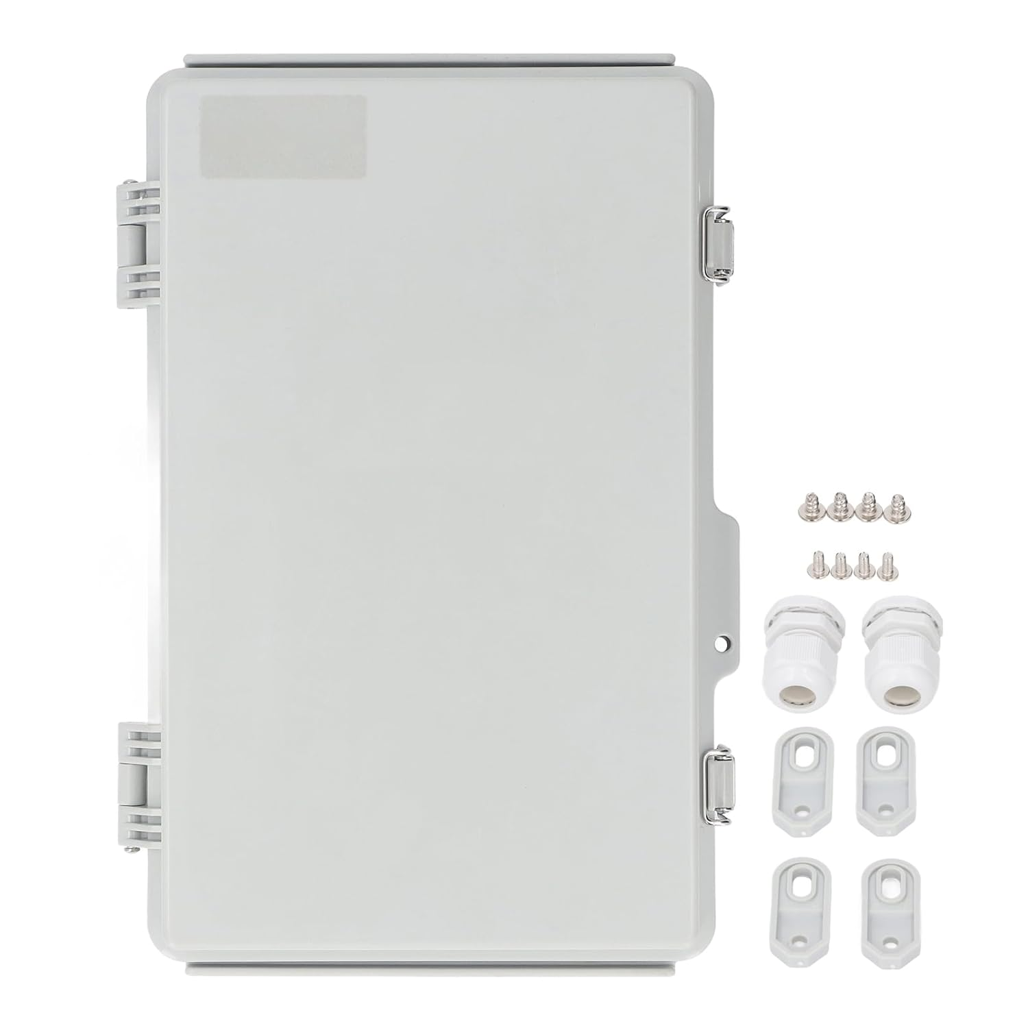 175X275X110Mm ABS Plastic Electrical Junction Box Weatherproof Waterproof Dustproof Enclosure with Hinged Cover Mounting Plate Wall Brackets for Projects Sprinkler Control image number 2