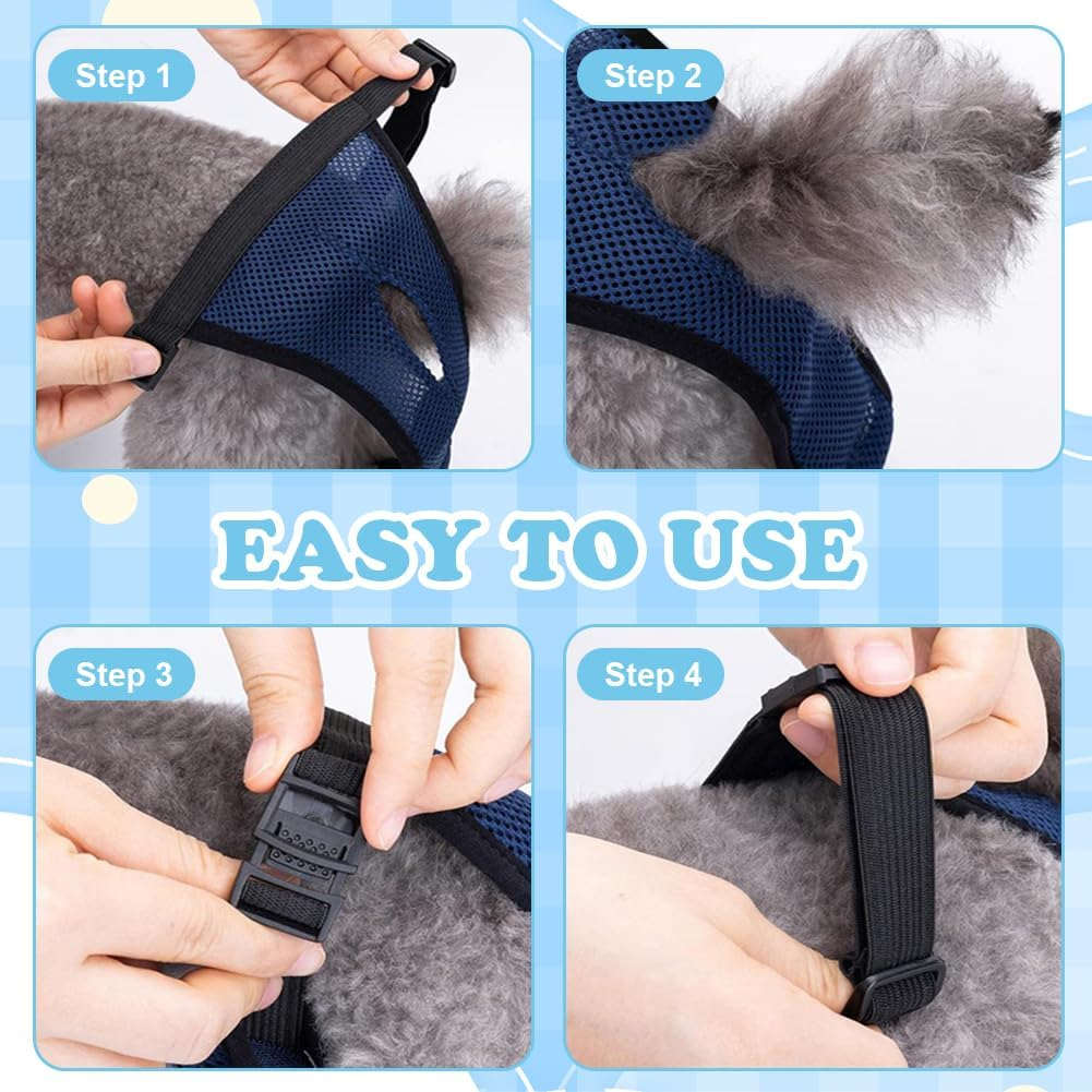 Aomig Reusable Dog Nappies, 2 Pack Dog Nappies with 6 Sanitary Pad Adjustable Protective Trousers, Washable Dog Diapers Puppy Sanitary Wraps Panties, Dog Period Pants, Dog Diapers Wrap image number 4