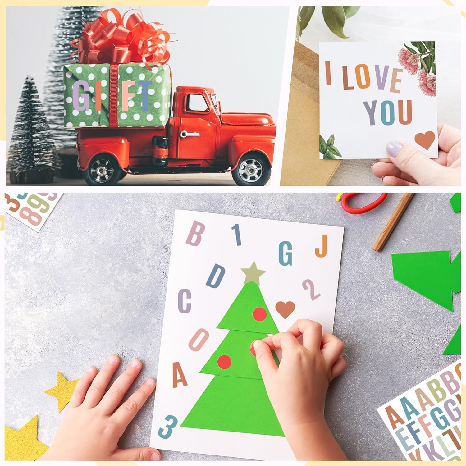 1470 Letter Stickers 15 Sheets Alphabet Stickers Number Small 1 Inch Vinyl Self-Adhesive Stick on Letters for Scrapbooking Water Bottles Cup DIY Crafts Sign Labels Notebook Mailbox (15, Multicolor) image number 6