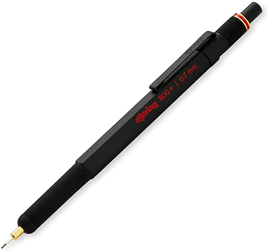 Rotring 800+ Mechanical Pencil and Touchscreen Stylus, 0.7 Mm, Black