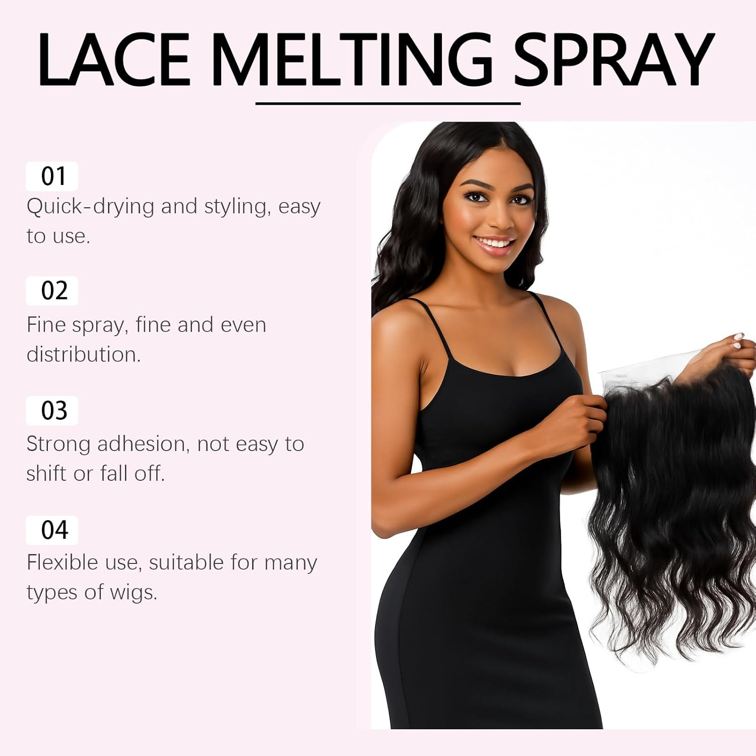 Wig Fixing Adhesive, Lace Bonding Spray, Extra Holding Lace Melting Spray Adhesive Wig, No Residue, Long-Lasting Safe Formula - 4.2 Ounces image number 1