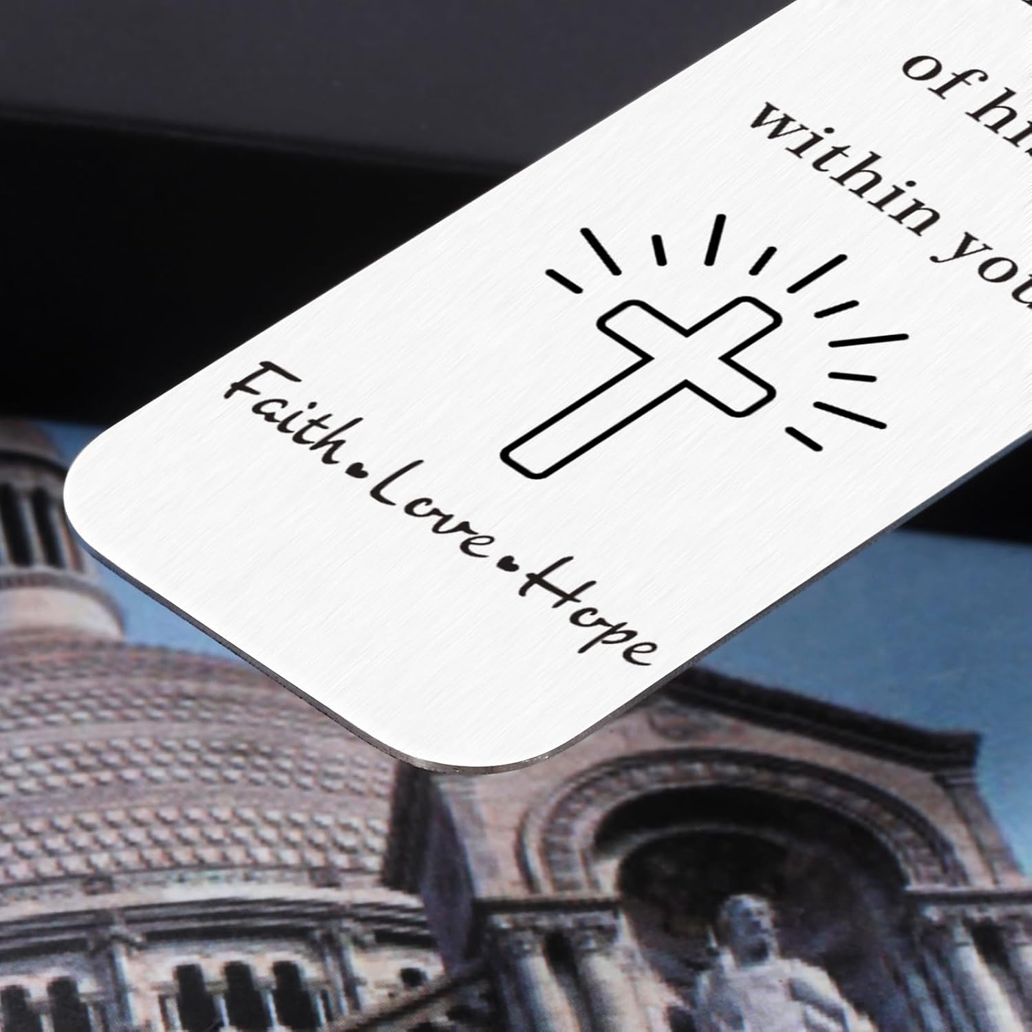 Christian Gifts for Women Men Christian Bookmarks Confirmation Gift for Him Her Baptism Gift for Son Daughter Godson Goddaughter First Holy Communion Gift Cross Book Mark Christian Sacrament Gift image number 6