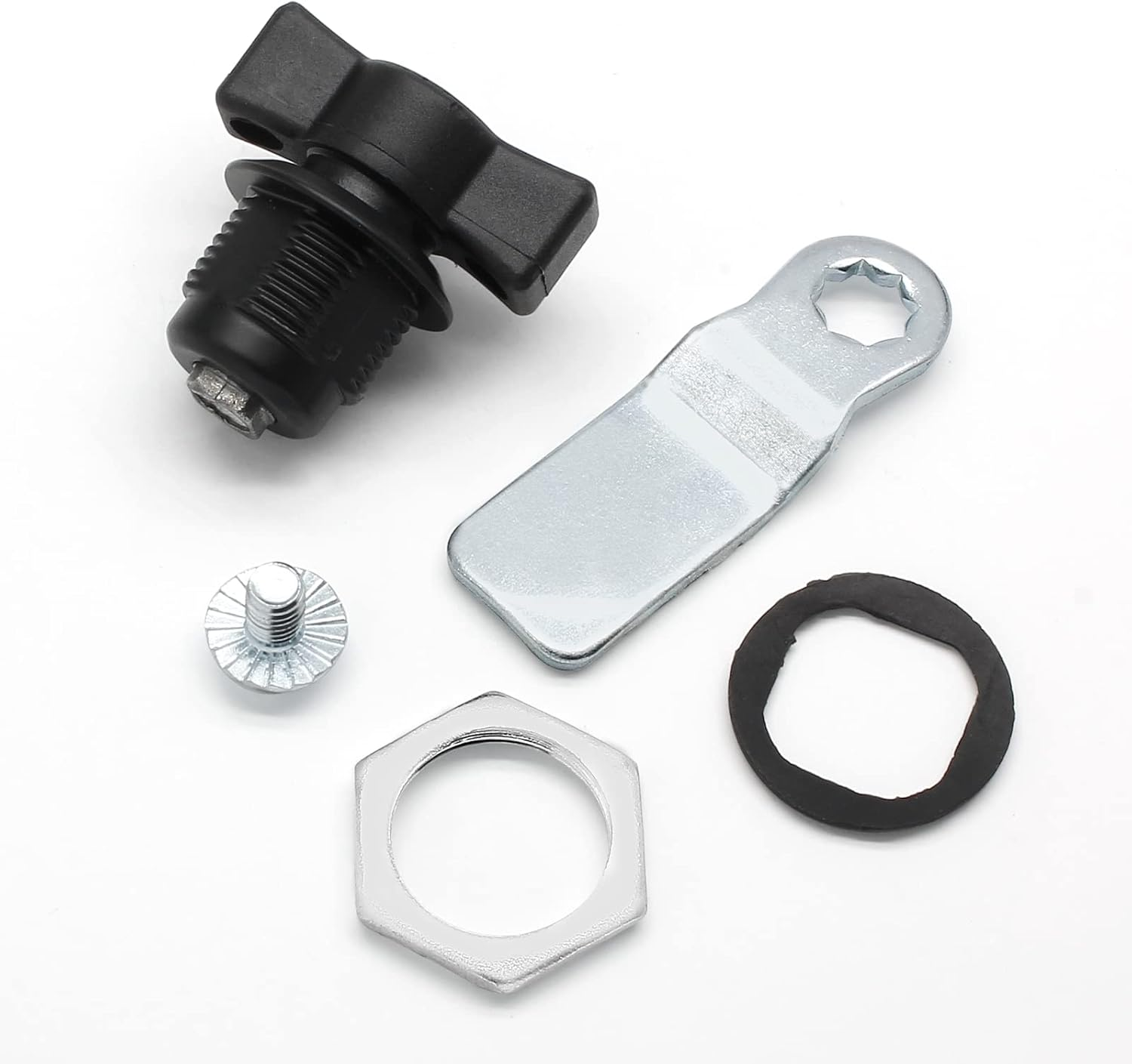 Kyuionty 2 Pcs Thumb Operated Offset Cam Lock, T Handle Thumb Cam Lock Swing Knob Turn Latch for Machine Cabinet Drawer image number 1