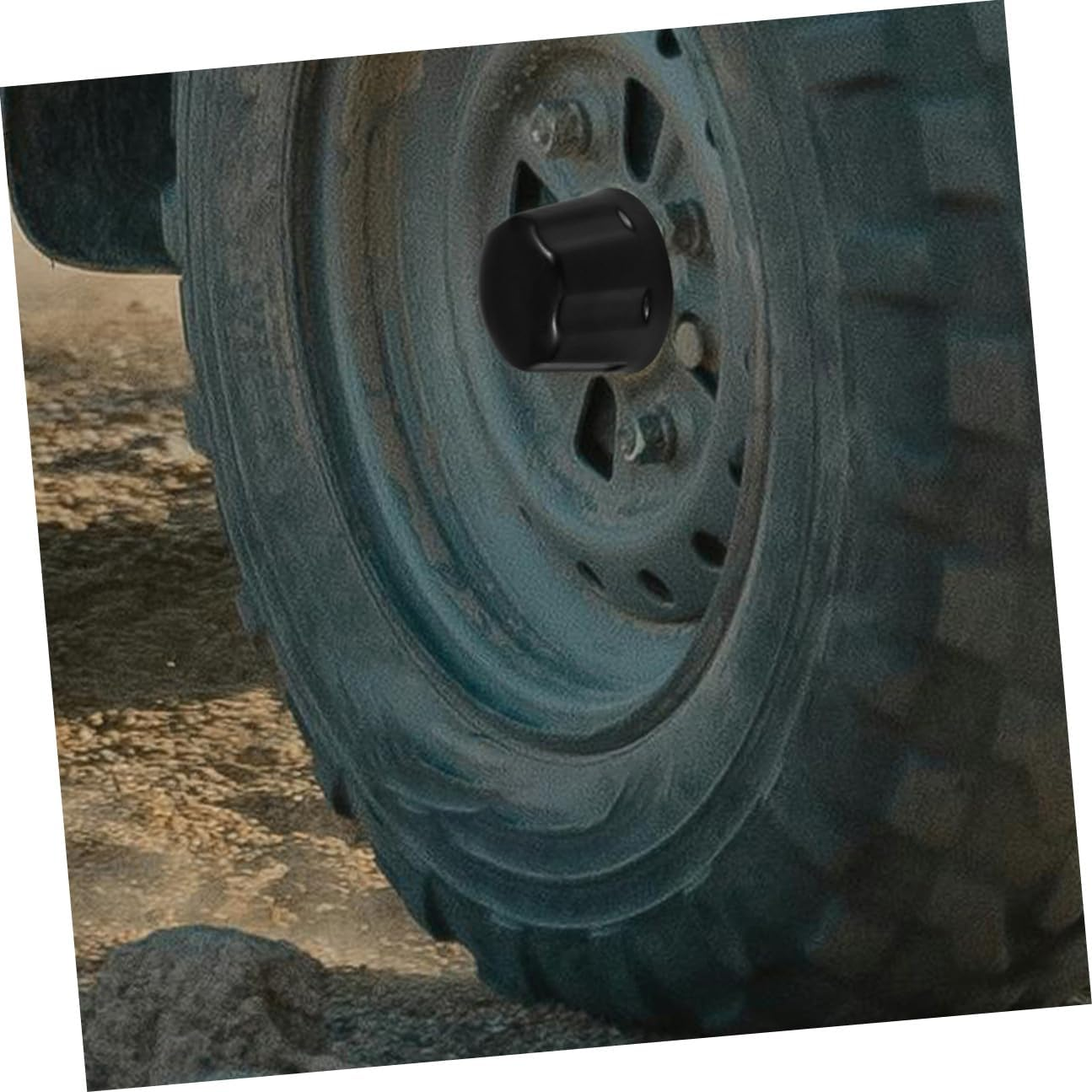 DONFAMDS ATV Wheel Hub Rubber Caps 2Pcs for 110-250Cc ATV, Trailer, Go-Kart Wheels &ndash; Rubber Tire Rim Center Hub Covers, Dust Protection for Off-Road and Utility Vehicles image number 3