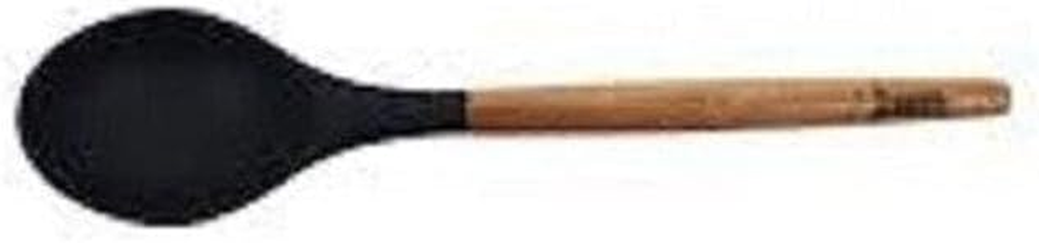 St Clare Silicone Solid Spoon with Acacia Handle, Black