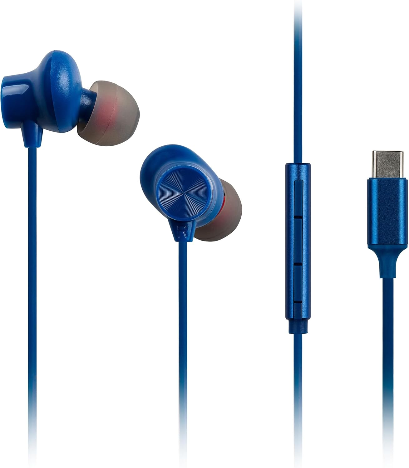 Panasonic RP-TCM225DEW USB-C Earbuds, In-Ear Earbuds, Wired Headphones with Built-In Microphone & Control, Powerful Bass, Customizable Fit, 1.2M Cable, White