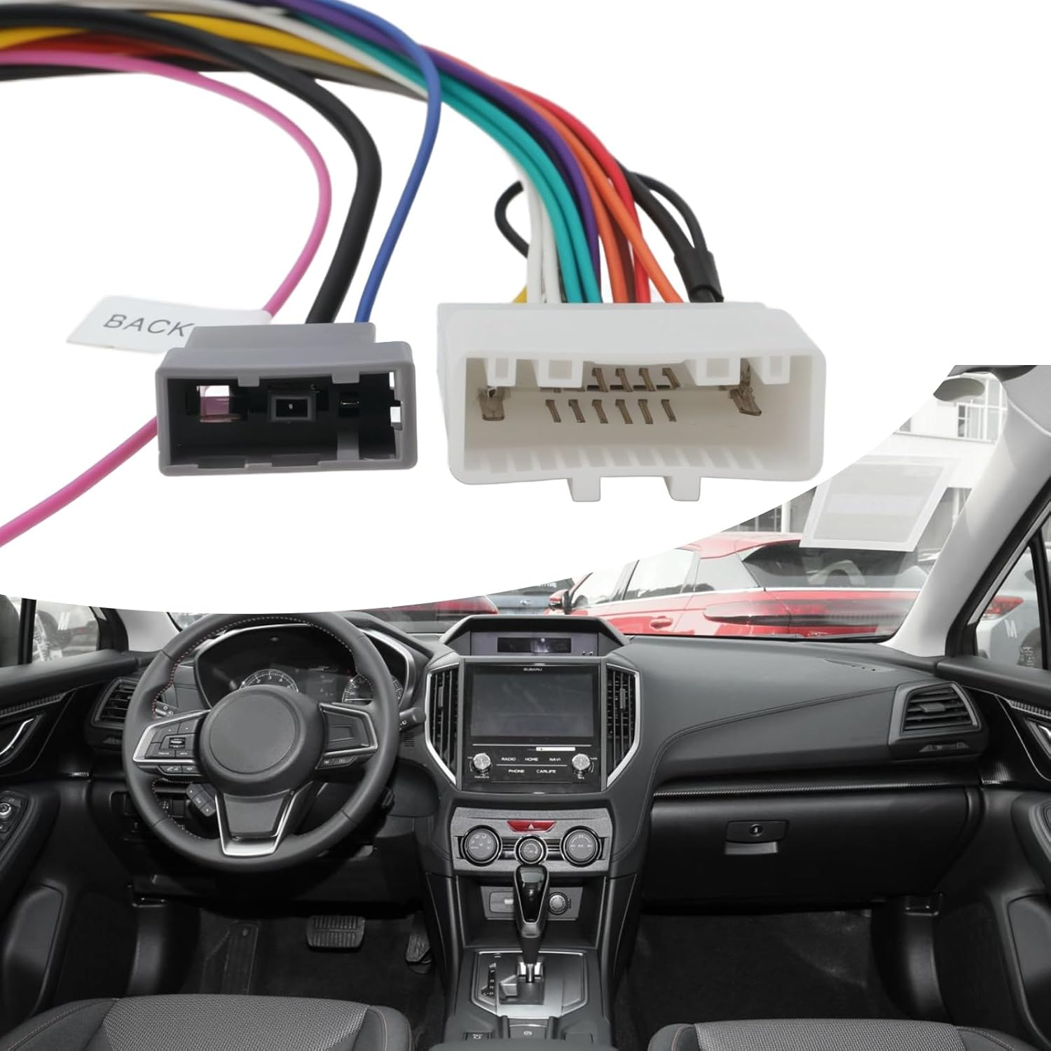 YINETTECH 1Pc 20-Pin Android Car Radio Wire Harness Adapter 16-Pin ISO Stereo Cable with Antenna Plug Compatible with Nissan Sunny 2012-2016 Compatible with Nissan Sylphy 2012-2016 image number 2