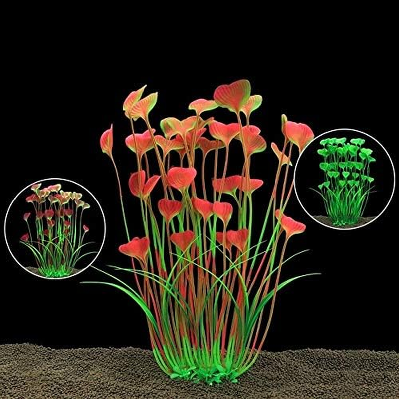 Water Grass 493-Red Underwater Artificial Water Plant Aquarium Decoration Fish Tank Plastic Plants Landscape Decor Aquatic Grass Flower Ornament image number 2