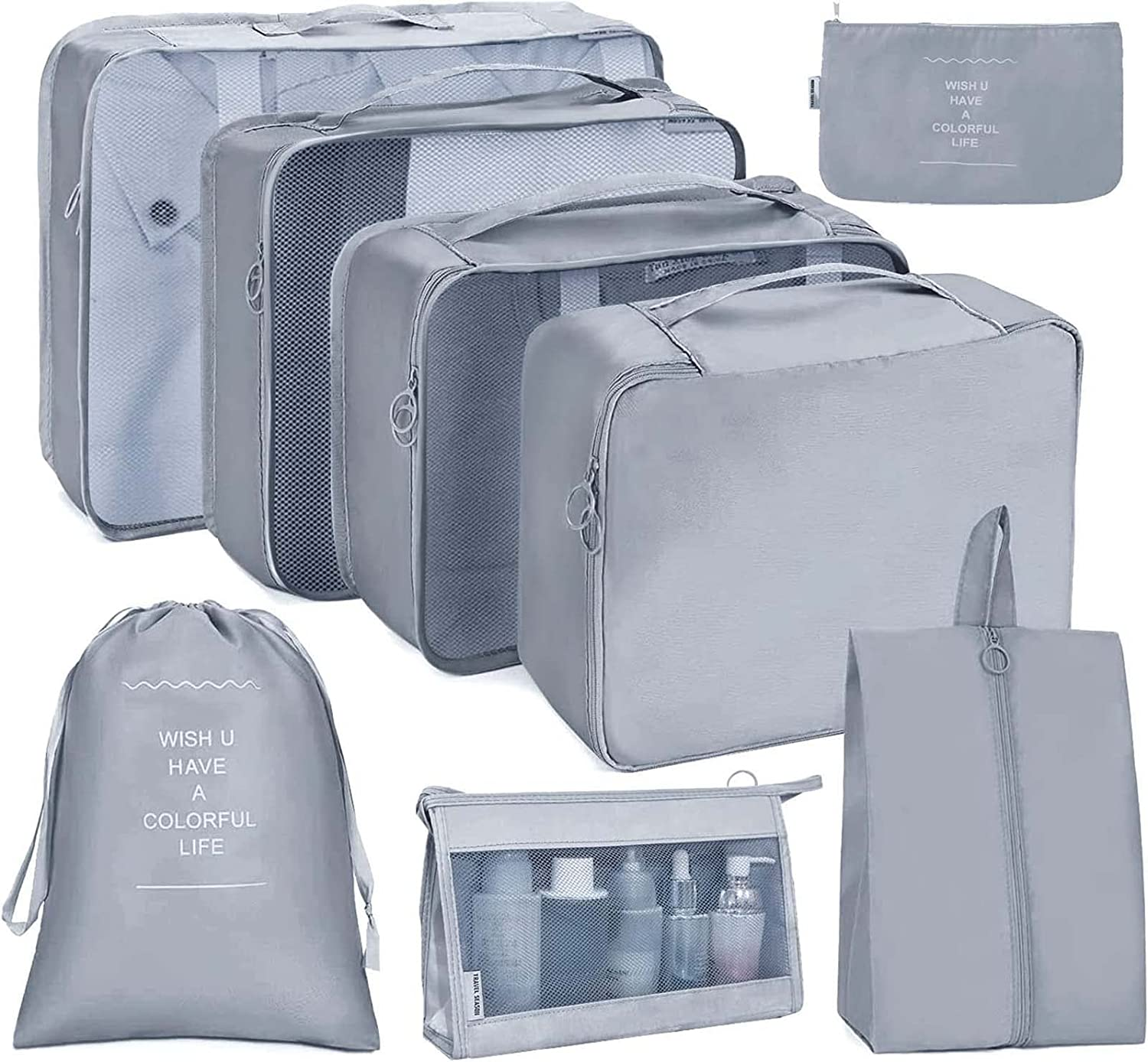 Travel Packing Cubes Set,9 Set Packing Cubes Luggage Packing Organizers for Travel Accessories