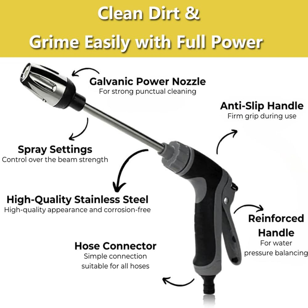 Pressure Washer, Turbowasher, Power High-Pressure Cleaner for Every Garden Hose, My Garden Friend Pressure Washer, Turbowasher for Garden Hose, Jet Nozzle High Pressure Hose Nozzle for Car Washing image number 4