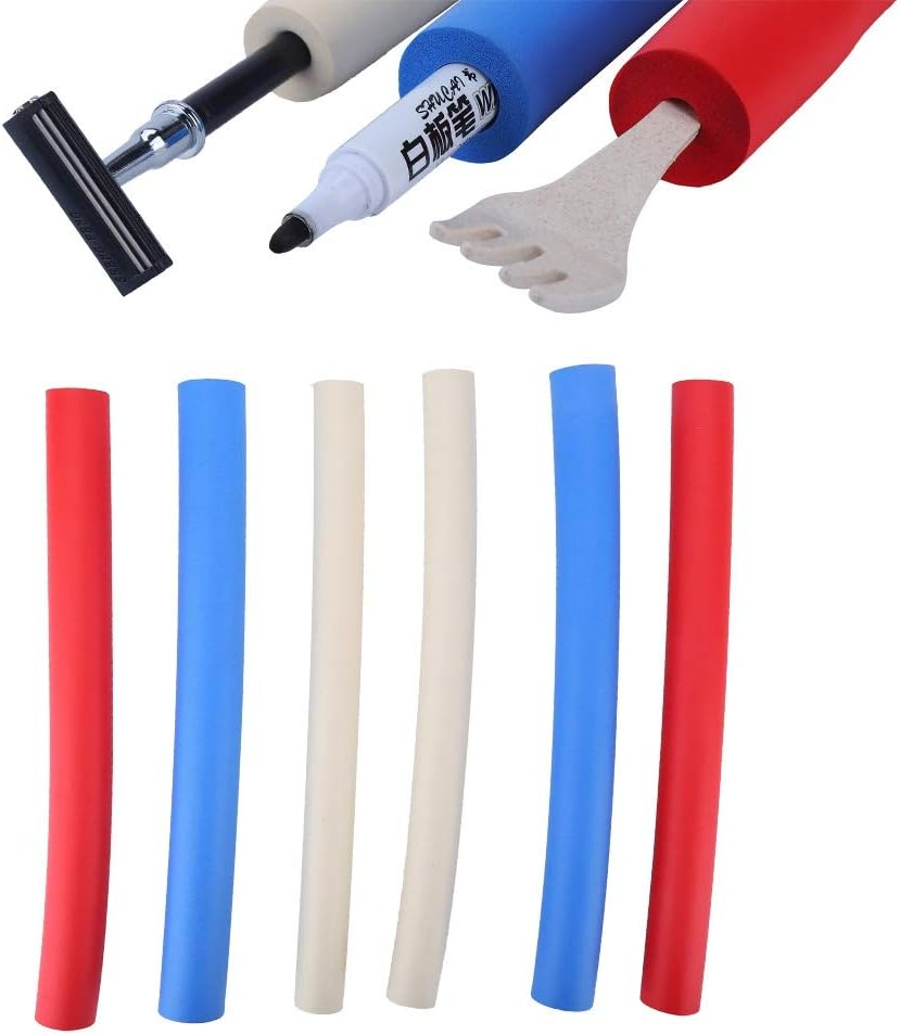 Foam Tubing, 6-Pack of Foam Grip Tubing Utensil Padding Grips for Silverware, Pencils, Tools, and Built up Utensils, Cut to Length - Provides Wider, Larger Grip Pipe Tool for Disabled, Elderly image number 4