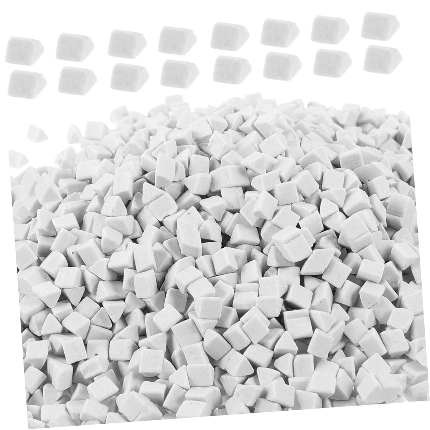 IWOWHERO 1 Set Rock Tumbler Media Tumbling Pellets Filler Media Tumbling Supplies Tumbling Abrasive for Grinding Rock Polishing Grit Craft Tumbling Abrasive White Triangle Ceramics image number 4