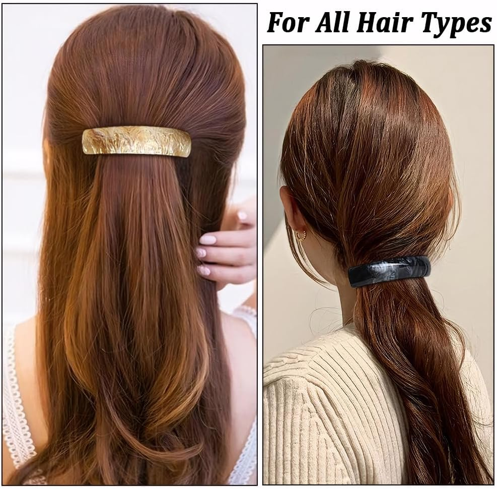 XFSRG Hair Clips Women'S Hair Clip Ombre Design Striped Colour Gradient Rectangular Feather Suitable for Half up Hair image number 1