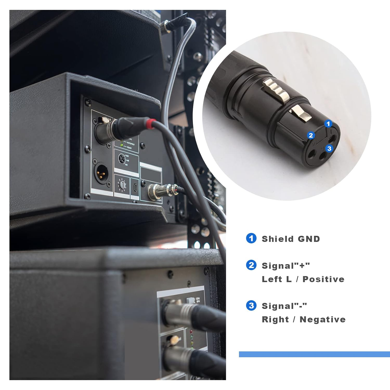 VGOL 2Pcs XLR 3 Pin Female&Male to RJ45 Female Adapter Converter Extension Cable Connector Cord XLR Adapter Cable LED Controller Converter Cable 30CM image number 6