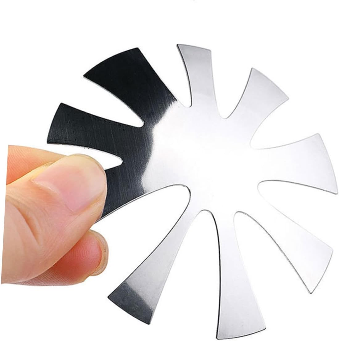 Minkissy 3Pcs Stainless Steel Crystal Nail Art Template French Tip Nails Guide DIY Manicure Art Trimmer Kit