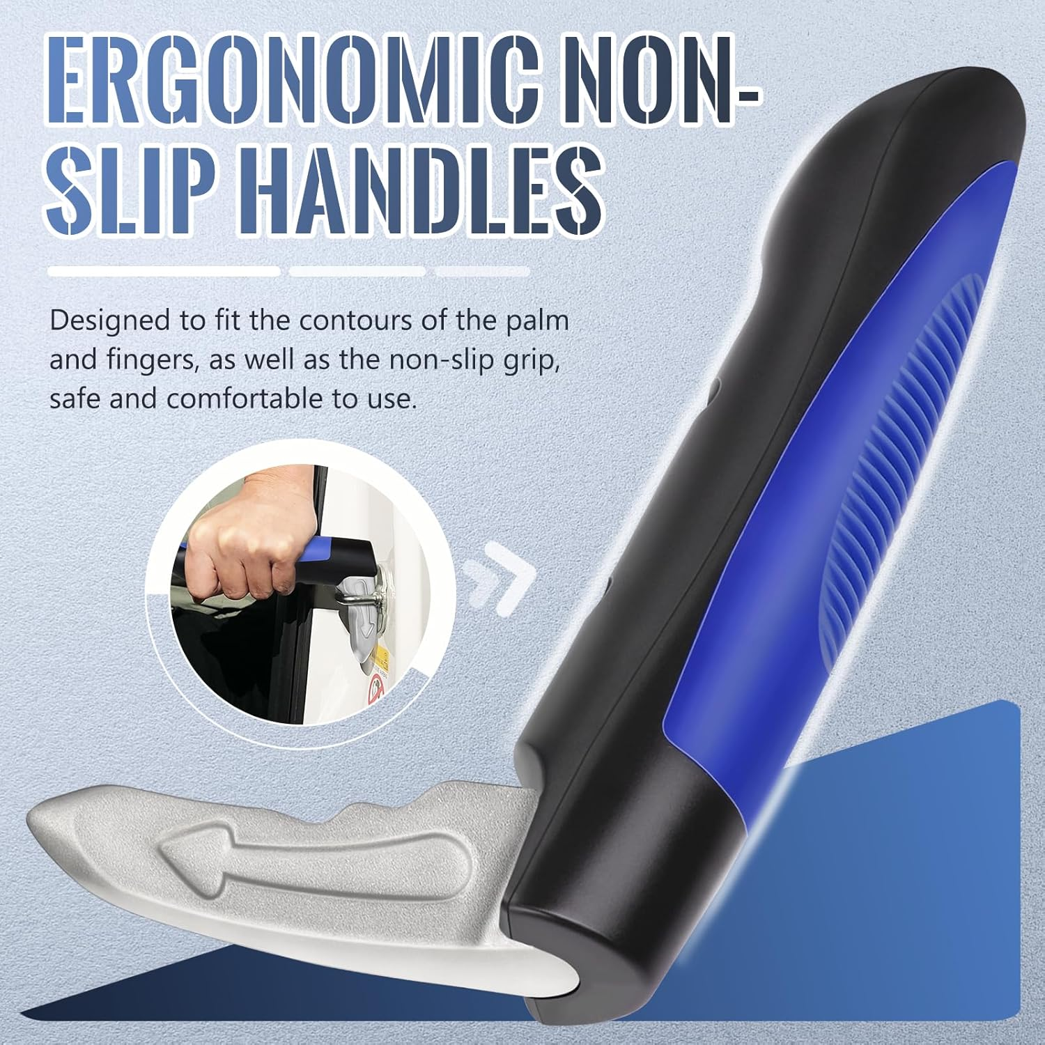 Milifox 2Pcs Car Support Assist Handle for Elderly Portable 2 in 1 Automotive Door Assistance Strap Antislip Window Breaker for Getting in and Out of Vehicle image number 5