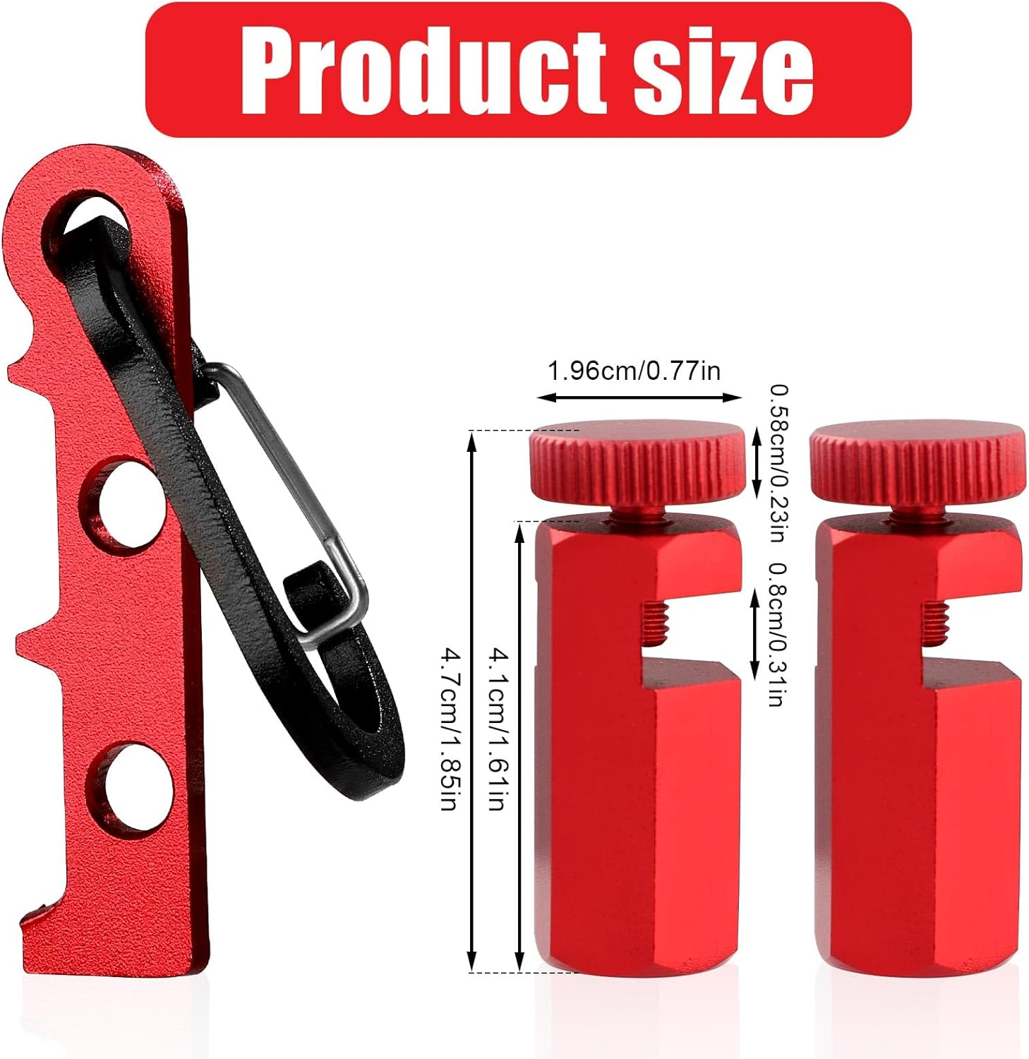 Pack of 2 High Stair Gauges for Carpenter'S Angle with Holder and Carabiner, Carpenter'S Gauge for Quick Angle Stair Teaching Knobs, Carpenter'S Angle Stops for Carpenter'S Square and Circular Saw image number 1