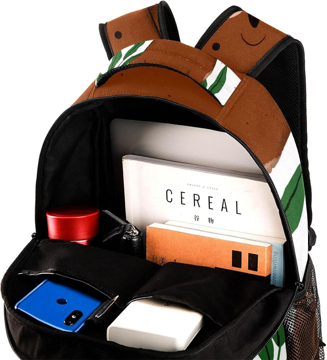 Cute Pitbull Illustration Backpack Students Shoulder Bags Travel Bag College School Tote Backpacks image number 4