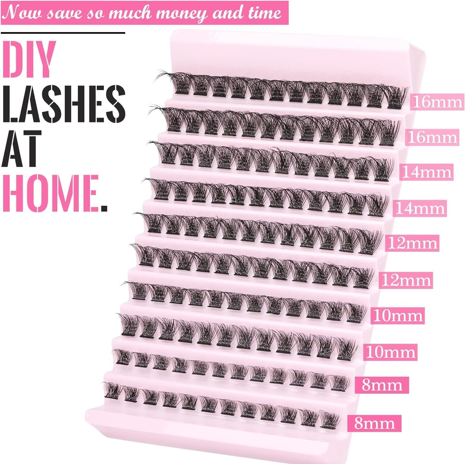 TNTAIAHL Lash Clusters 120Pcs Cluster Lashes 8-16Mm Wispy Individual Lashes Extensions Natural Look Lashes D Curl Fluffy Cluster Lashes DIY Eyelash Extension image number 4