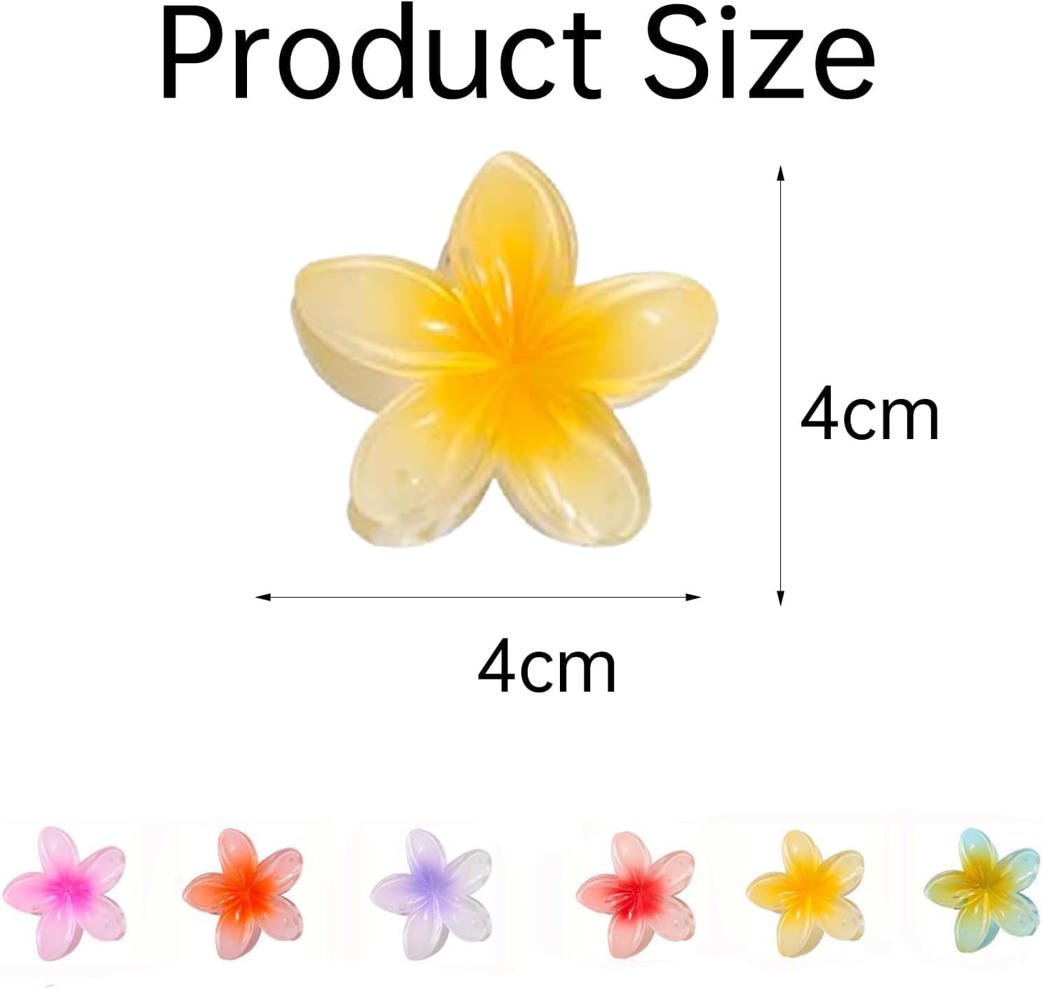 Pack of 6 Flower Hair Clips, Plastic Flower Hair Clips, Cute Hair Clip Flower, Colourful Flower Hair Clip, Flower Hair Clip, for Strong Hold, Women, Girls, Gifts image number 6