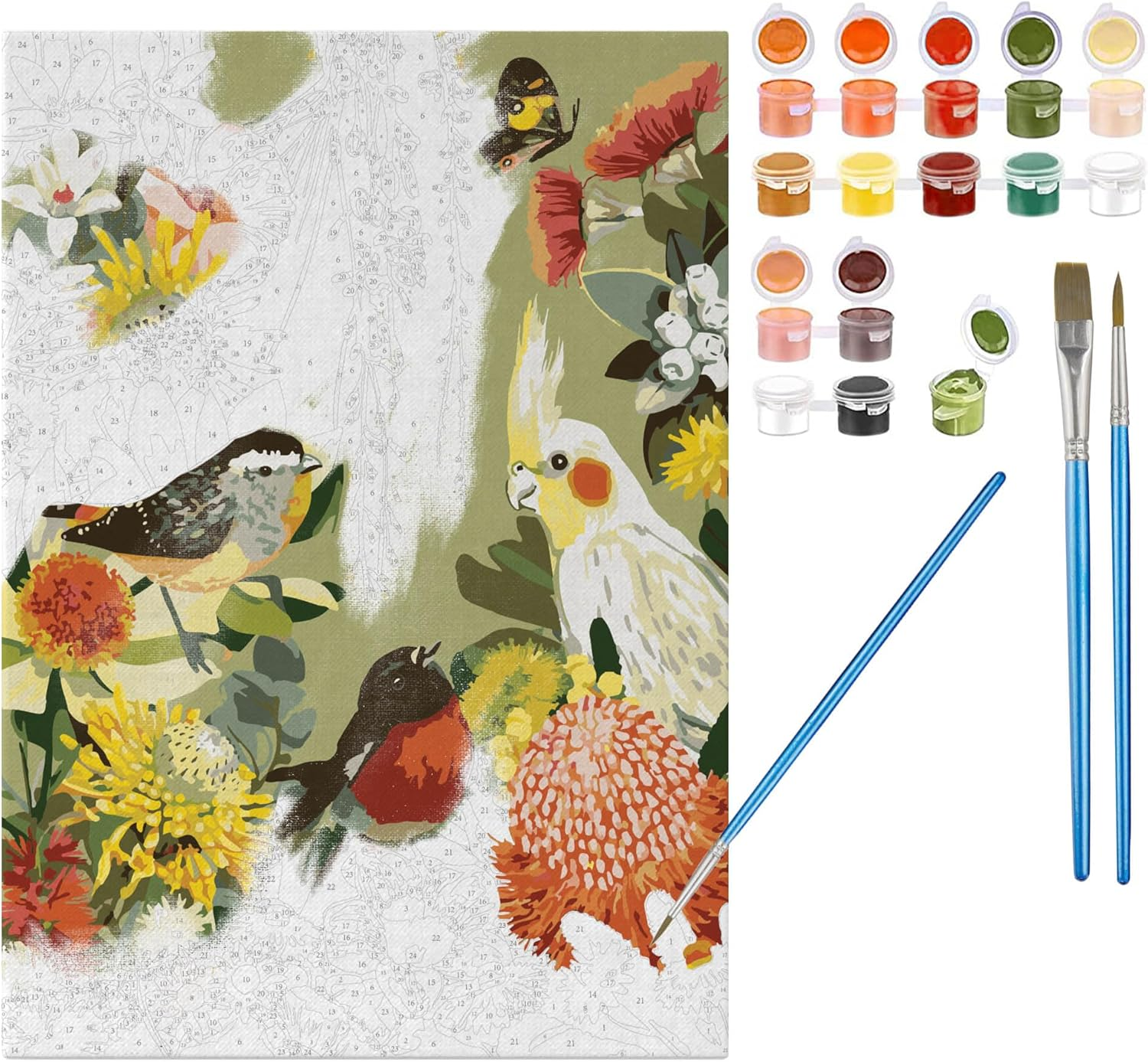 Paint by Number Kit, 30 X 40 Cm Canvas, 24 Acrylic Paints, 3 Brushes, Designed in Australia (Good Evening Vol.2) image number 1