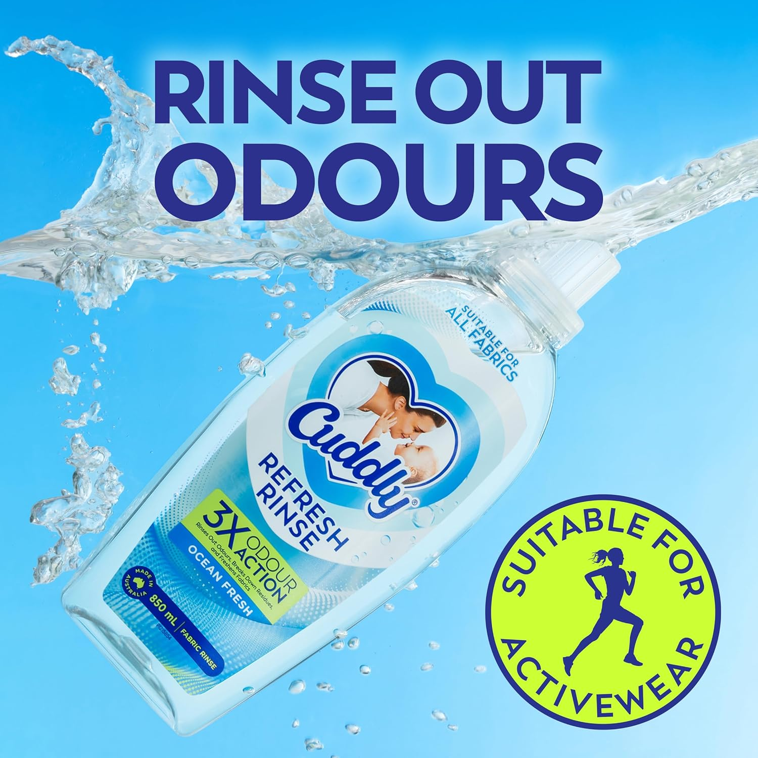 Cuddly Ocean Fresh Refresh Odour Remover Fabric Rinse 850 Ml image number 1