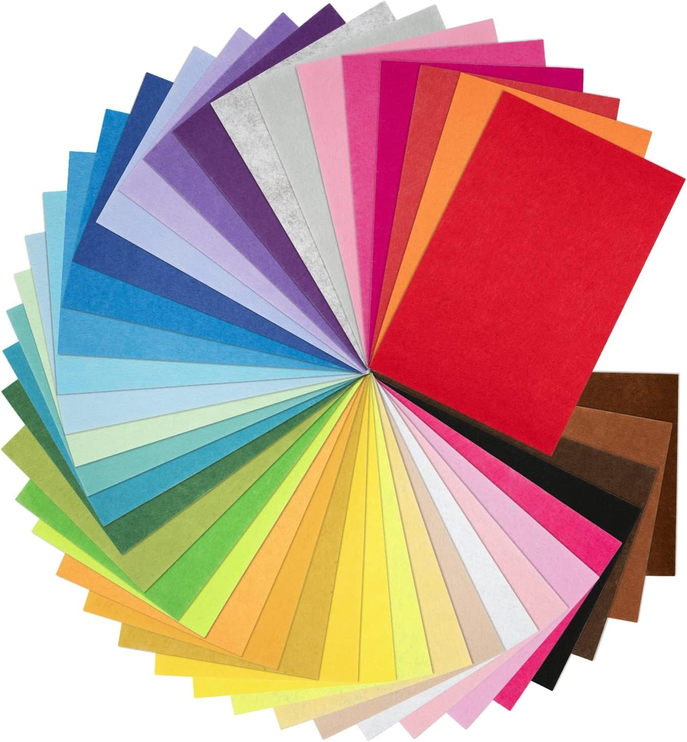 BIGCOW (20X30Cm) Felt Fabric Sheets, 40 Pieces, Assorted Colours, 1Mm Thick Suitable for Various DIY Crafts image number 1